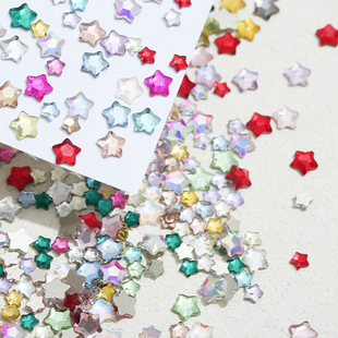 Fat Starfish Nail Art Jewelry Drill Color Star Internet Celebrant Popular All-match Flat Five-pointed Star Wear Nail Decoration