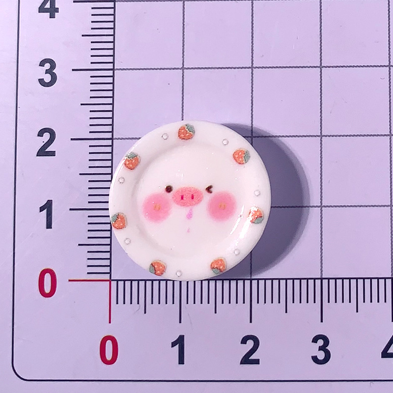 Nuevos dibujos animados para jugar con platos de cerdo tazas diy accesorios de resina crema pegamento para el cabello zapatos botones accesorios de taza de agua
