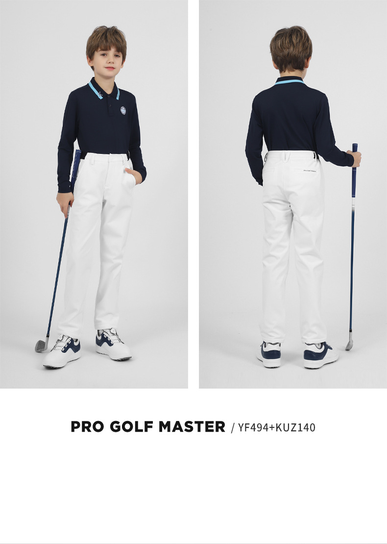 Quần dài thể thao golf bé trai lót nhung dày dặn mùa thu đông — KUZ140-màu xanh hải quân (lót nhung), KUZ140-Trắng (lót nhung), KUZ140-Đen (lót nhung) chi tiết 9