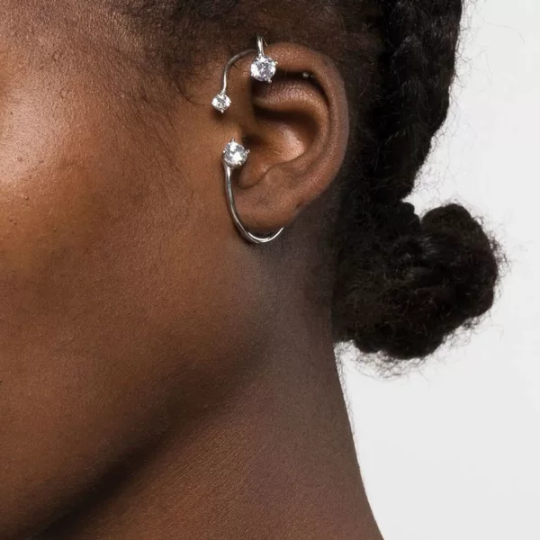 Alloy Non-Pierced Ear Cuffs, Zircon Minimalist Niche Design Ear Hooks, Versatile Earrings