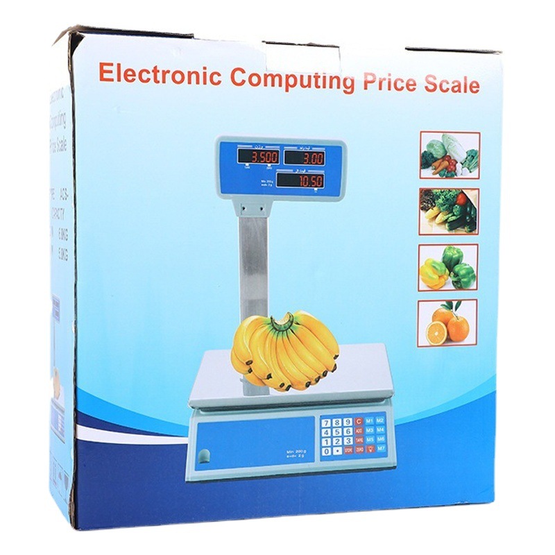 Nueva báscula de cocina para comercio exterior, báscula para frutas y verduras, báscula de precios, báscula electrónica doméstica de brazo de 40 kg, venta al por mayor para exportación.