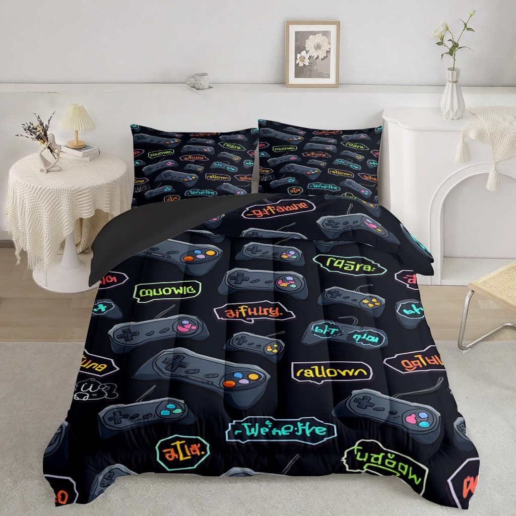 TEMU / JIT transfronterizo avanzado mango de juego 3D impresión digital 180gms colcha colchón conjunto de dibujo se puede ajustar