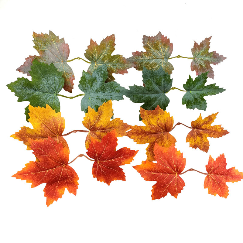 Autumn yellow trumpet with two forked leaves
