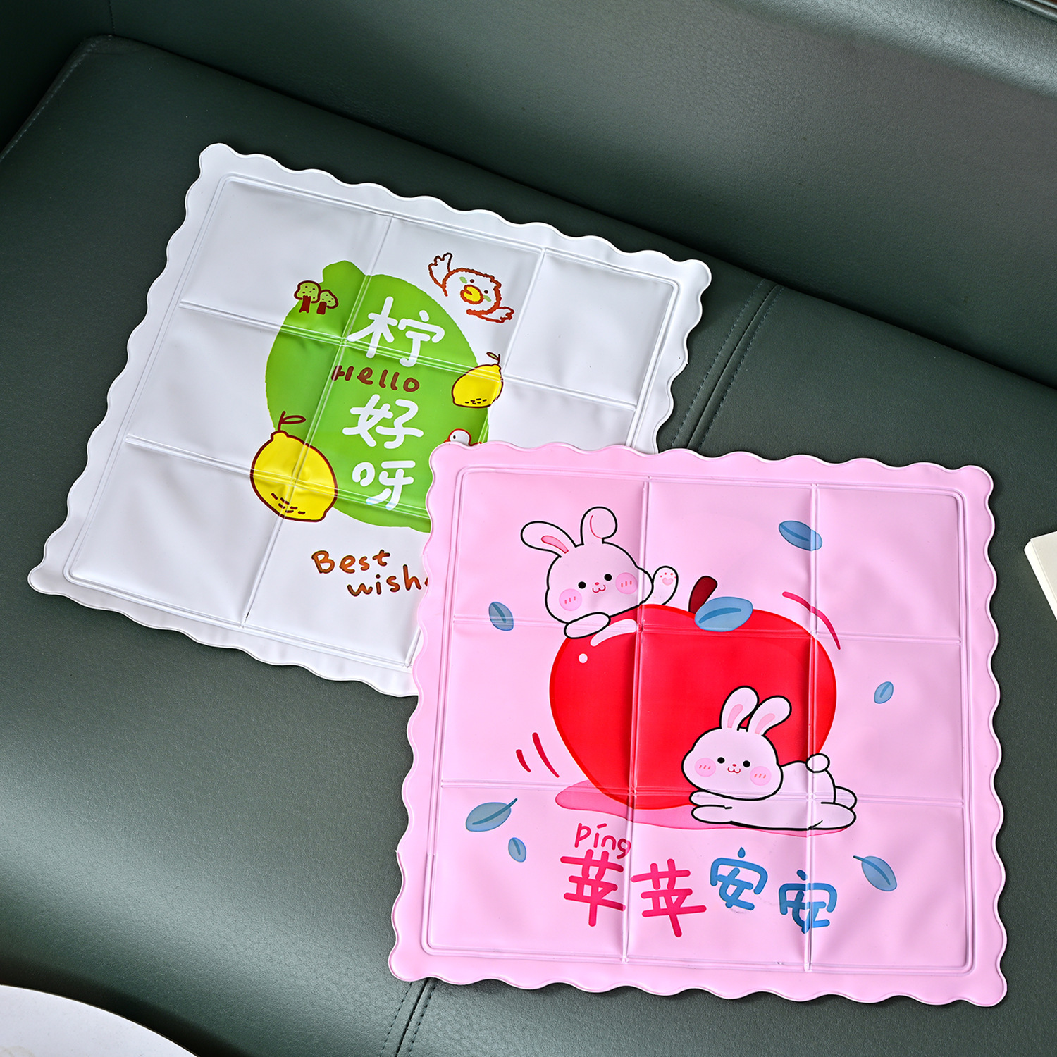 New Ice Pads for Summer, Cooling Products for Students, Ice Crystal Car Cartoon Gel Seat Cushions, Pvc Ice Seat Cushions Wholesale