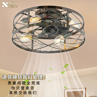 Amazon Retro Fan Lamp Nordic Hall Ceiling Fan Lamp Simple Style Restaurant with Fan Lamp Living Room Ceiling Fan Ceiling Lamp