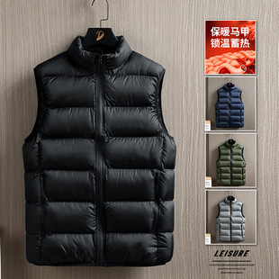 Vest men's autumn and winter New down cotton vest men's casual sports waistcoat thickened warm coat cross-border men's clothing