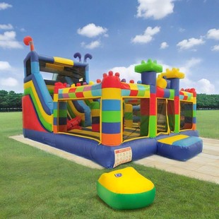 Inflatable Castle Cross-Border Commercial Kidsren's Naughty Castle Slide Combination Trampoline Export Inflatable Castle