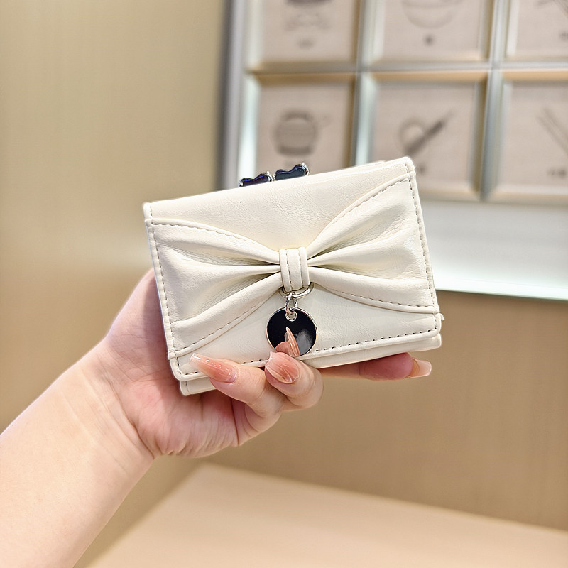 Daini 韓国版新製品フレッシュリボン 70% off ラブアイアンクリップ多機能学生ショートウォレット小銭入れ|undefined