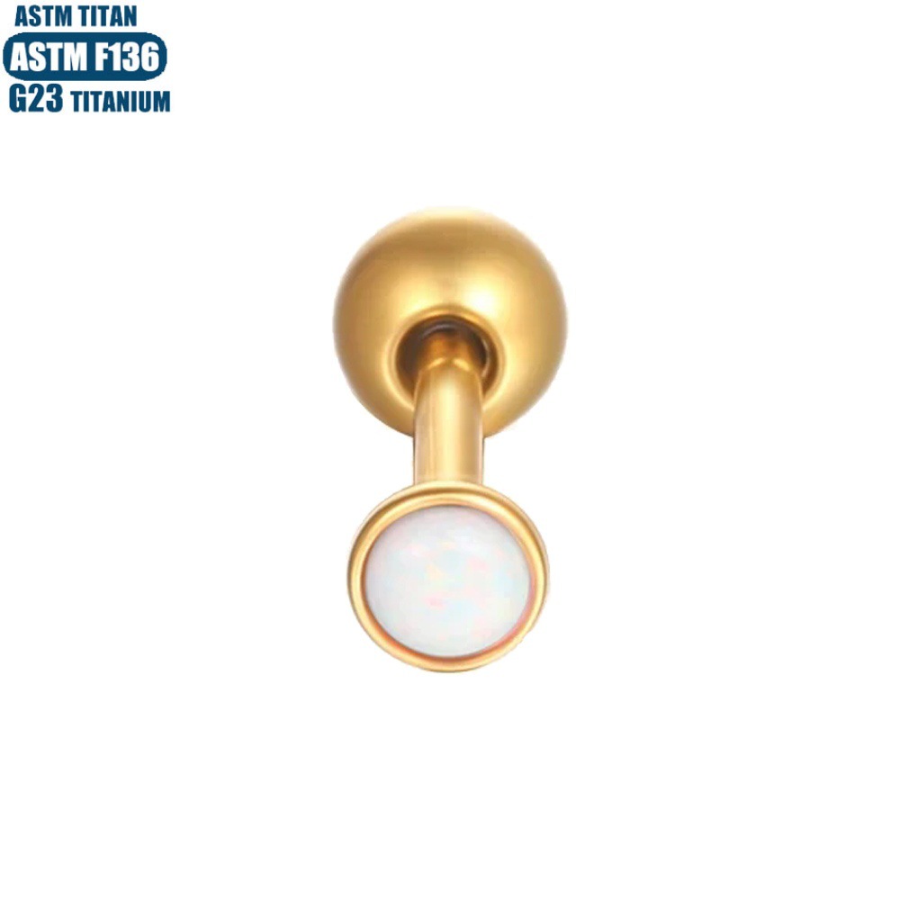 Pointed titanium steel lip stud product view