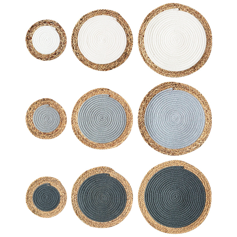 Manteles individuales Mesa de comedor de tejido mixto Almohadilla de aislamiento térmico