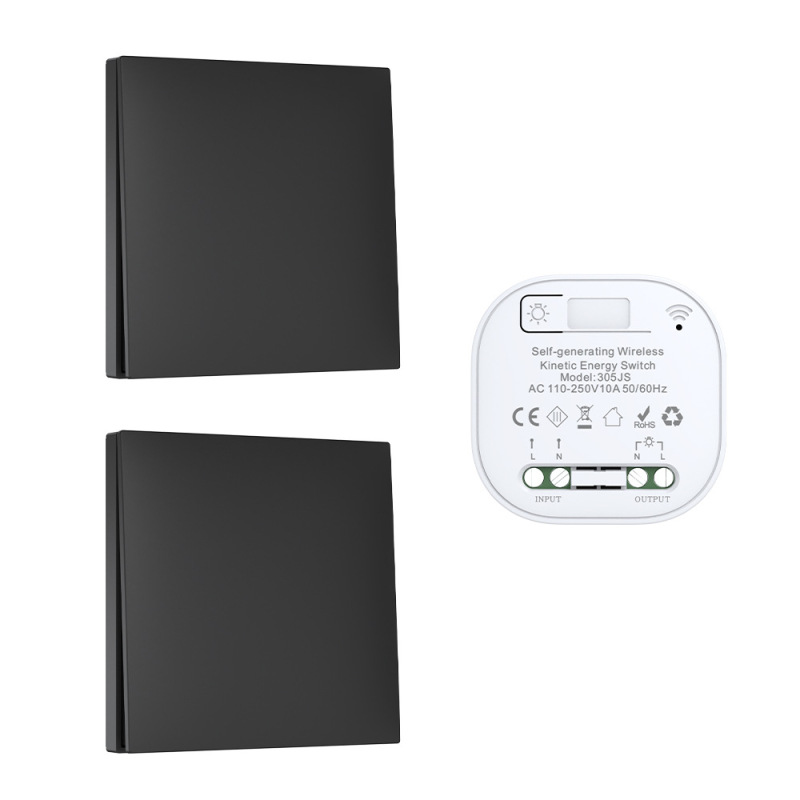 Qixin 自己発電ワイヤレスリモコンスイッチリモコンバッテリー不要配線不要家庭用壁防水自由に貼り付け可能|undefined