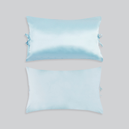 Silk mulberry silk knitted cotton double-sided children's pillowcase solid color single silk pillowcase silky smooth and skin-friendly