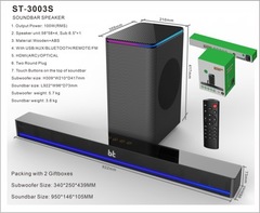 Soundbar bluetooth声覇重サブウーファは無線マイクホームシアターk歌音響をサポートしています。