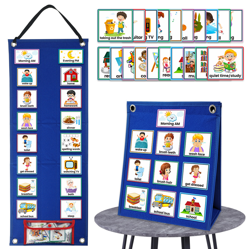 Children's Visual Schedule daily work Schedule Kids Visual Schedule Calendar