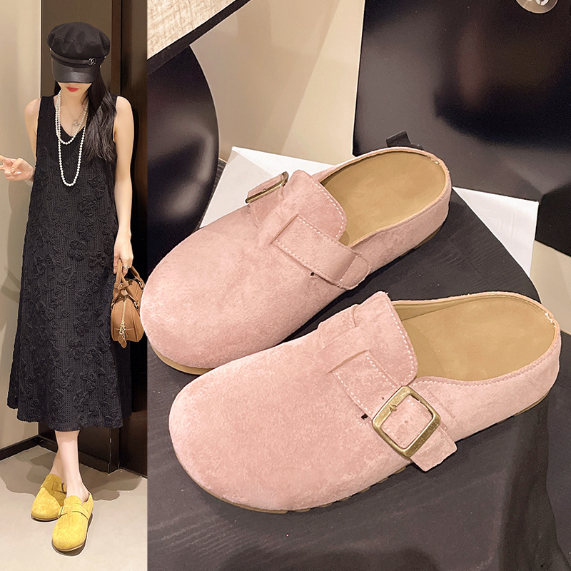 Women's Summer Outdoor Slip-On Sandals 2026 New Fashionable Lightweight Buckle Lazy High-Style Birkenstock Sandals