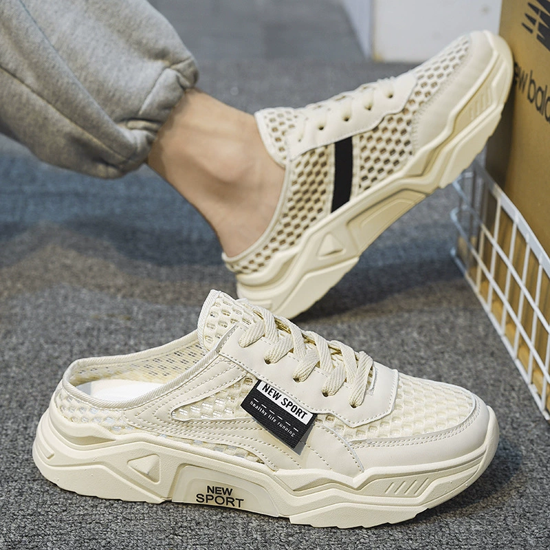 39-44 летняя мужская повседневная модная полукорейская дышащая обувь из полой сетки для молодых мужчин