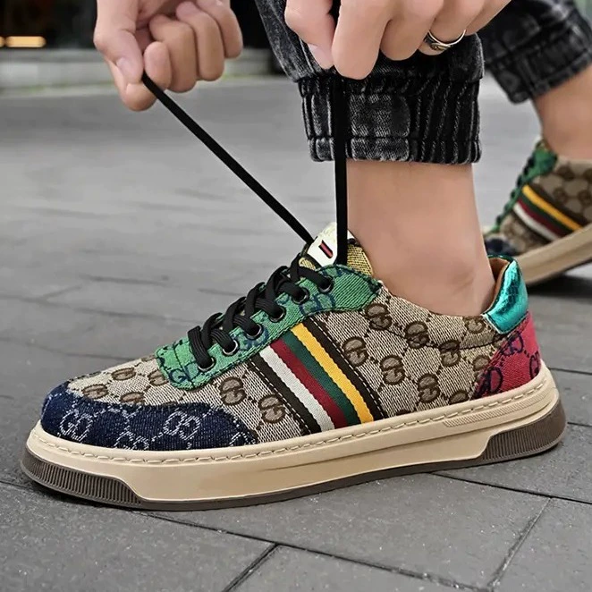 Высококачественные новые мужские повседневные кроссовки из натуральной кожи, модные, дышащие и износостойкие, на все сезоны.