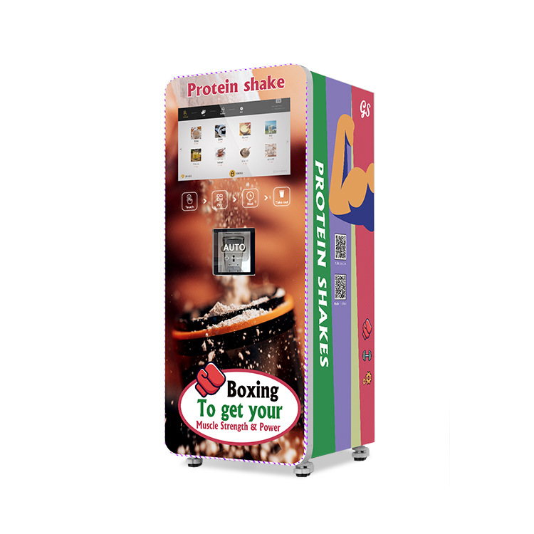 Máquina expendedora automática de batidos de proteína en polvo de autoservicio comercial, preparación de bebidas en polvo medicinales y comestibles, mezcla de alta velocidad