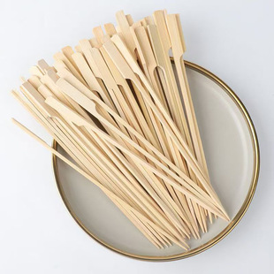 Iron Gun Skewers Bamboo Barbecue Skewers Thin Disposable Bamboo Skewers Marshmallow Oden Lamb Skewers Fragrant Fruit Commercial