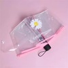 Transparent umbrella female folding is like a summer flower white goddess net red umbrella Mori creative student fully automatic transparent umbrella