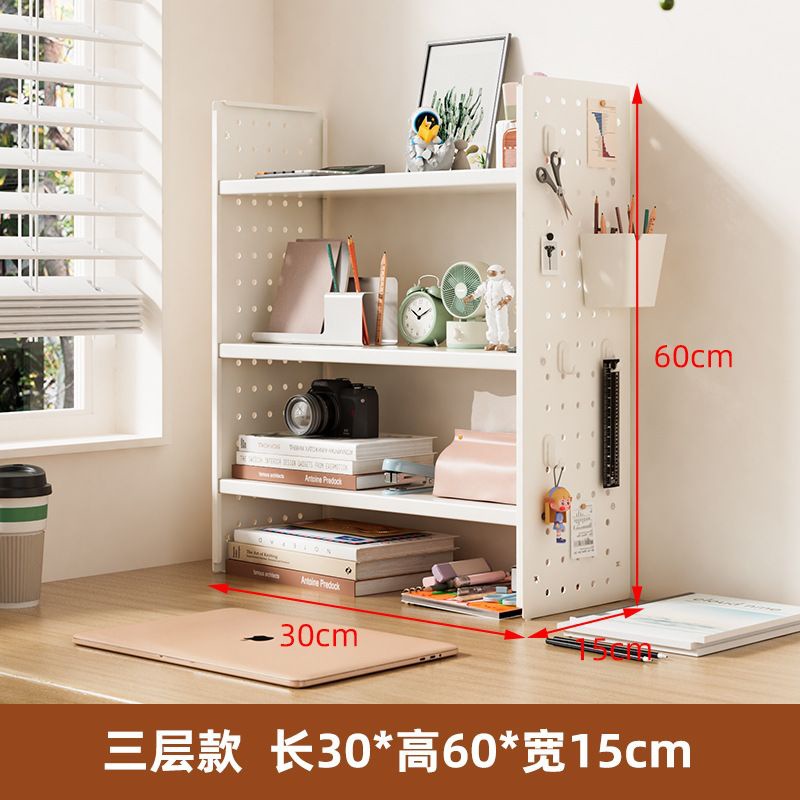 3겹 30x15x60 흰색 [후크 4개가 들어 있는 상자 1개가 포함되어 있습니다.