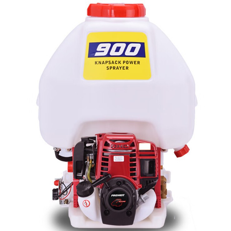 Gasolina de alta presión pulverizador de cuatro tiempos bomba de cobre pulverizador de arranque eléctrico tipo mochila pulverizador agrícola para árboles frutales de jardín