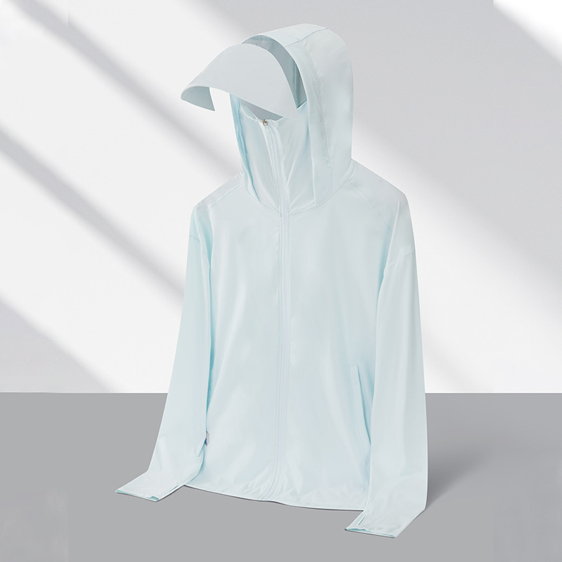 Hielo de nylon helado de verano ropa de protección solar anti-UV para hombres y mujeres UPF100 + encapuchado viaje deportivo exterior image 2