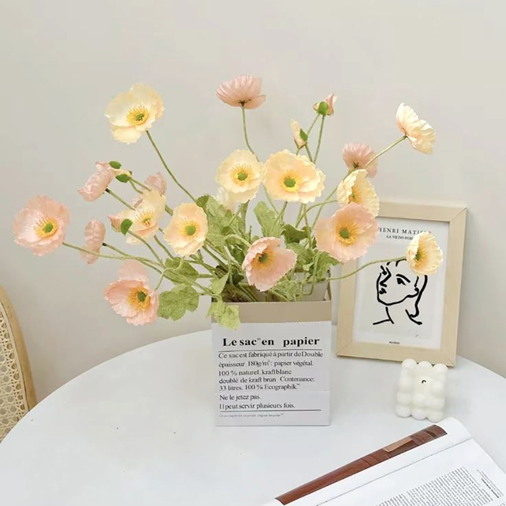 Simulación de plantación de flores falsas belleza sala de bodas decoración del hogar floral suave props de fotografía flores de mano
