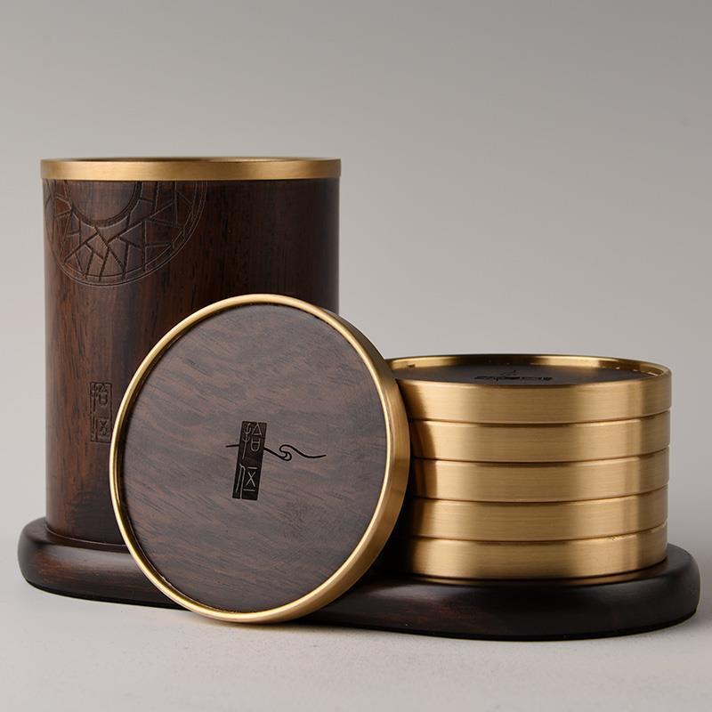 Ebony Kungfu Online tea set parts complete works of Tea ceremony Liujunzi suit solid wood Tea folder Tea spoon Pu 'er Tea