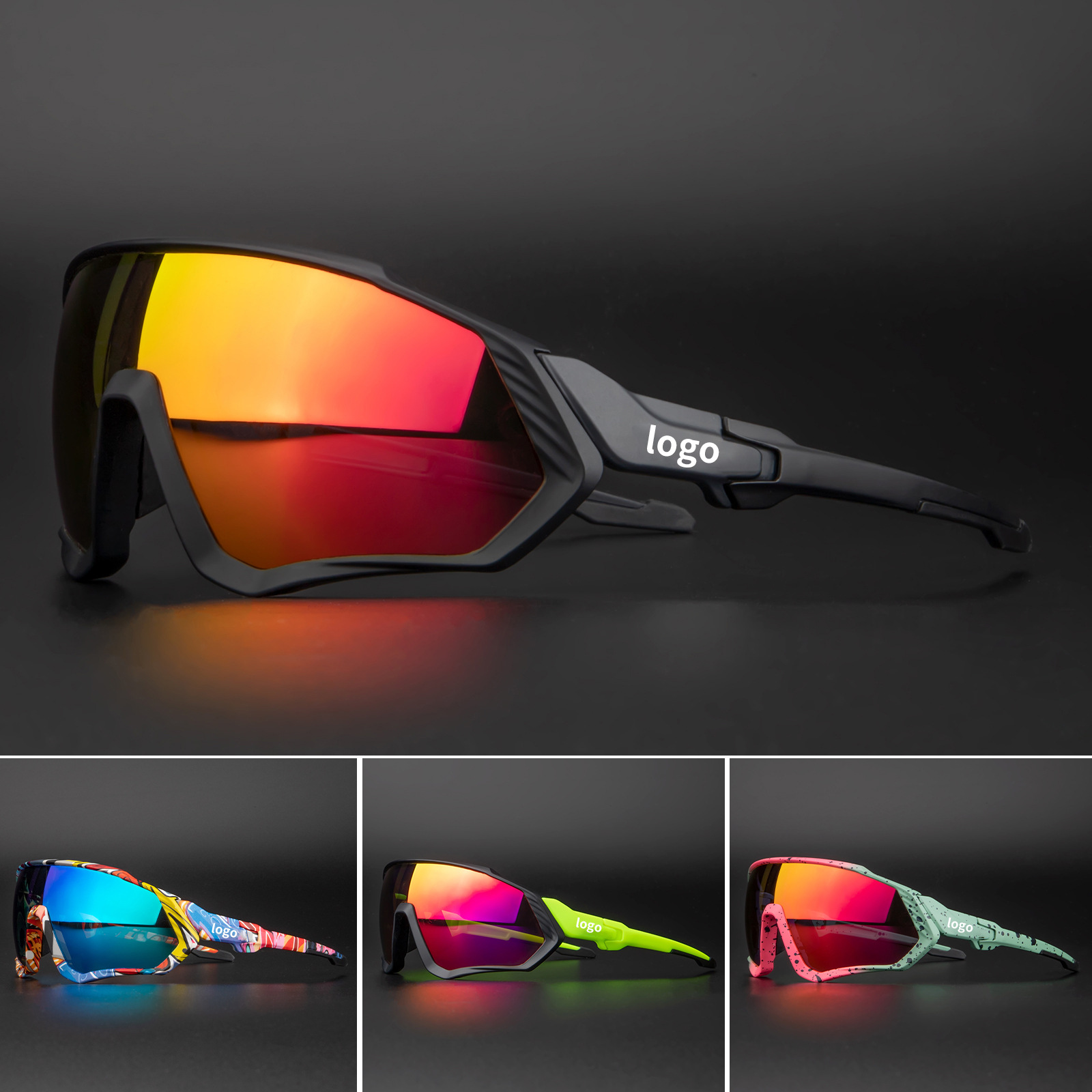 Gafas de Ciclismo Deportivas Personalizadas de TR90, Polarizado, Personalizable, para Ciclismo y Deportes al Aire Libre
