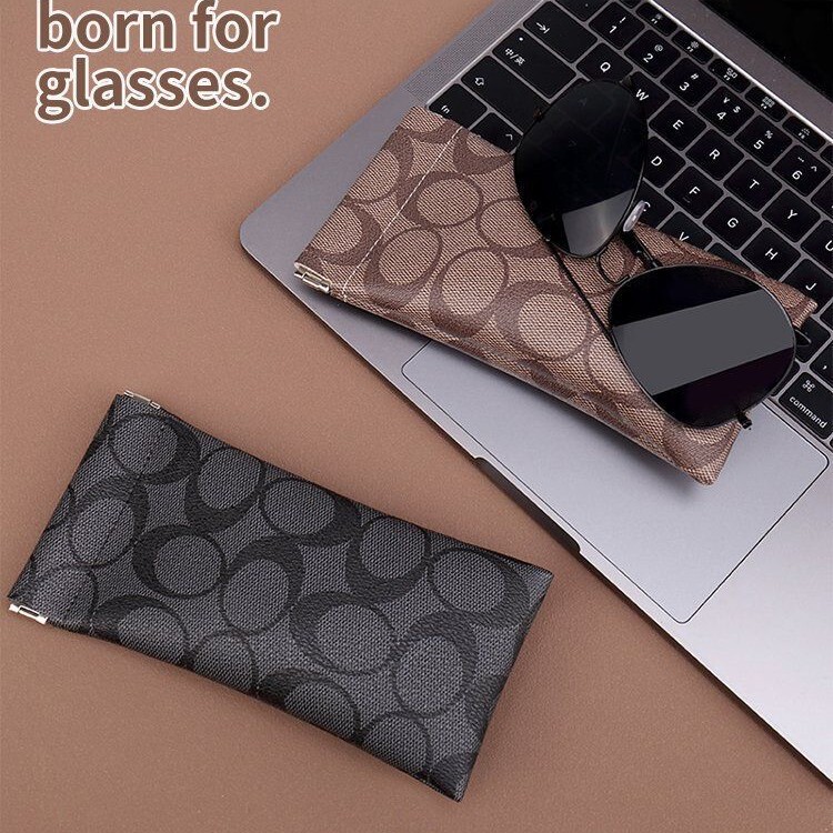 Fashionable and Simple Japanese and Korean Style High-End Glasses Case, Pressure-Resistant, Anti-Drop, Portable Storage Bag for Women's Sunglasses and Prescription Glasses