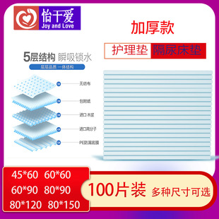 Yiqianai Adult Care Pad for the Elderly, Thickened Urine Barrier Waterproof Pad, Diaper Pad for Postpartum Women, Thickened Leak-Proof Pad
