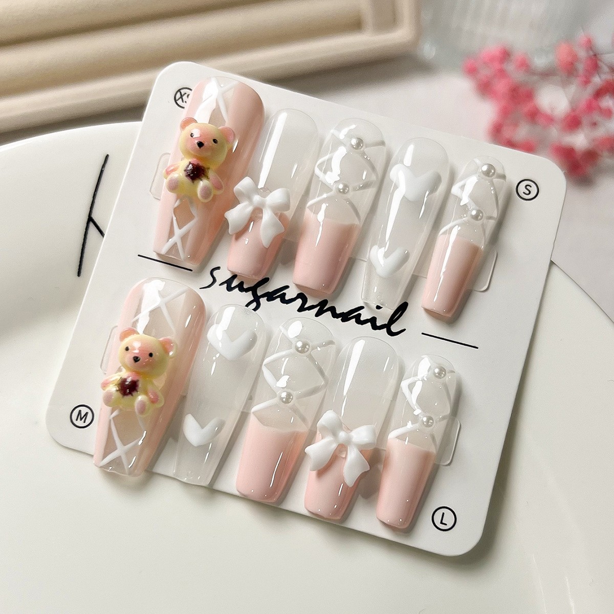 Manicure nuevo cristal ojo de gato usar uñas de alta calidad manuales manicure piezas de 10 piezas empaquetadas decodificación usar uñas al por mayor