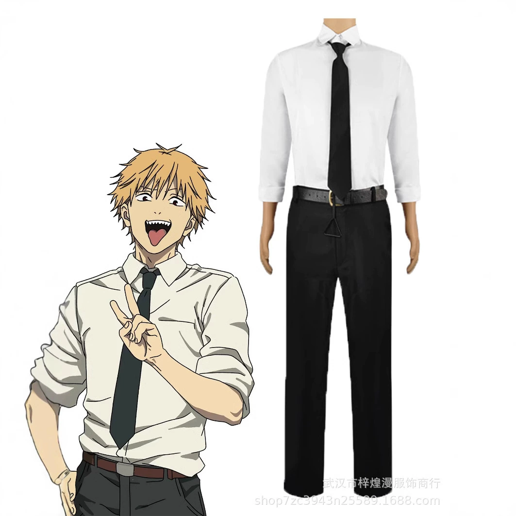 Бензопила человек cos костюм цепная пила человек электро косплей аниме школьный костюм полный набор cospaly спот