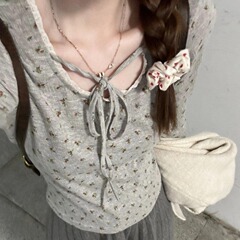 雰囲気感のある少女BM風の中に女性秋冬長袖tシャツのデザインの小さな人々が身を修める