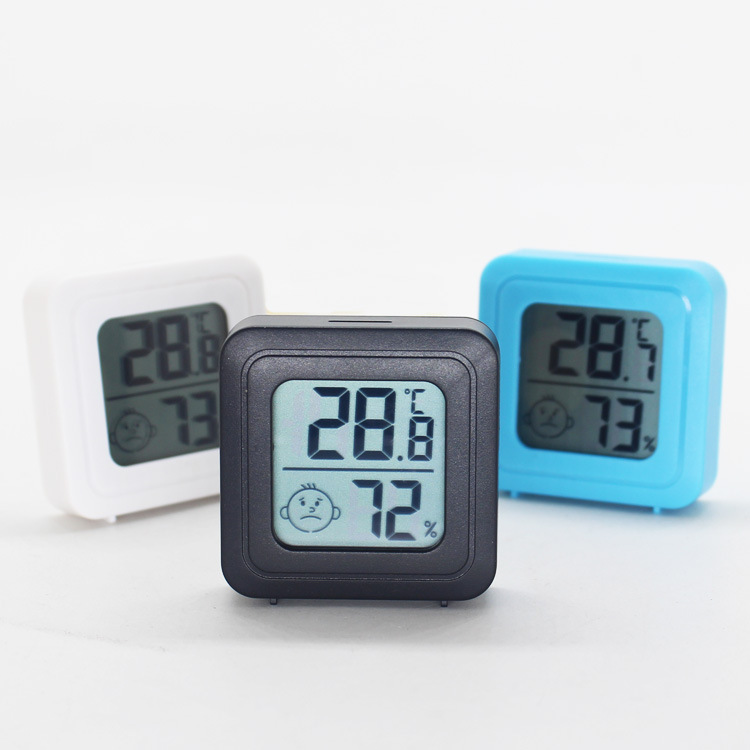 家居迷你冰箱贴温湿度计 舒适度显示 便携式口袋支架款温湿度计