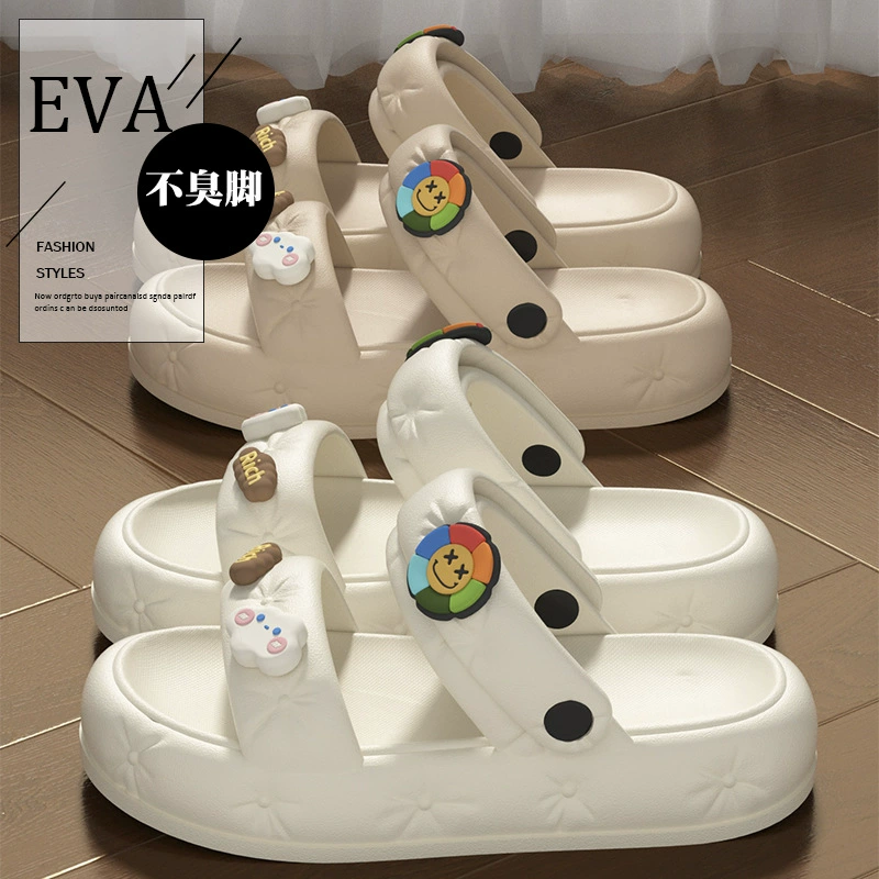 Холодные шлепанцы женские летние носки на улице 2025 новая пробная сетка красная пляжная обувь нескользкие женские тапочки с толстой подошвы