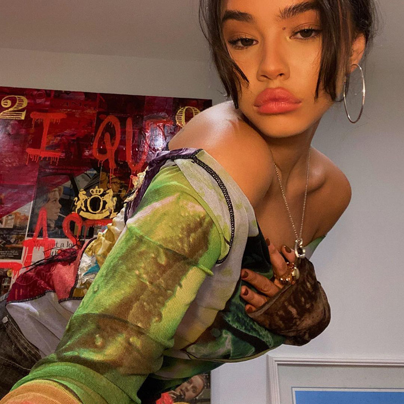 Title 20, Pull décontracté en maille imprimé Floral pour ...