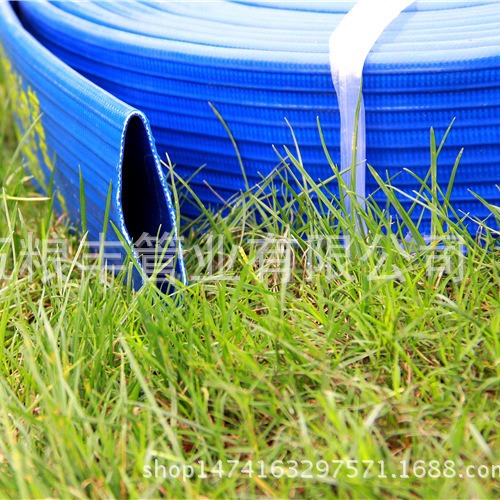 出口非洲乌克兰缅甸2BAR有味薄水带 PVC LAYFLAT HOSE WATER HOSE
