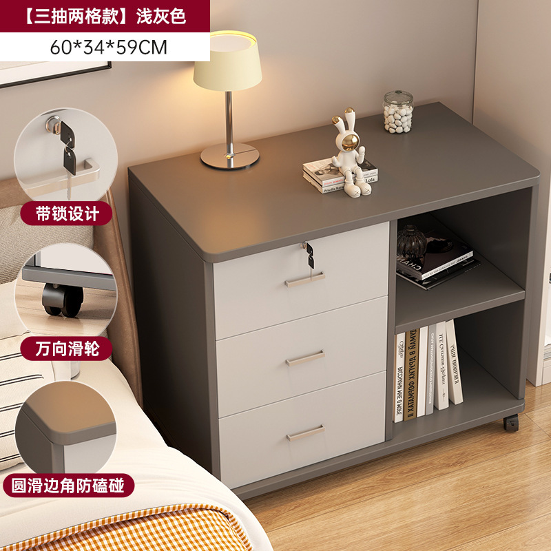 Tabernita de cabecera armario de almacenamiento doméstico armario de almacenamiento de alquiler gabinete de exhibición de alquiler pequeño estante de almacenamiento junto a la cama