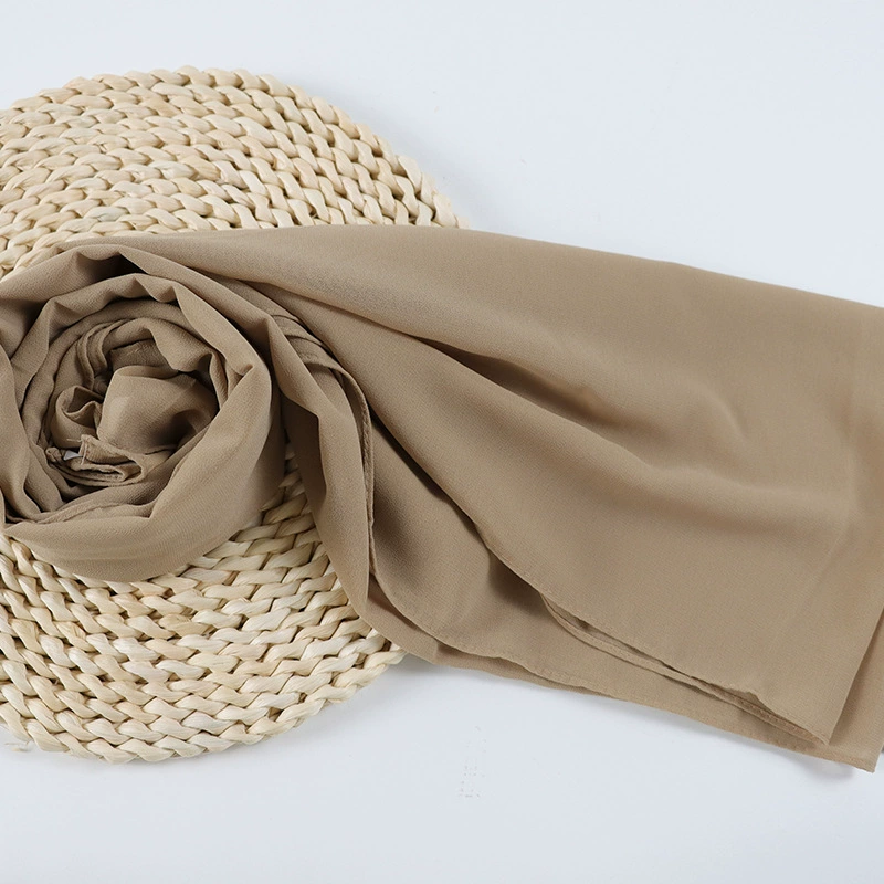 Шифоновый шарф (JJ SCARF) женский 70×180 см, 75D легкий длинный шарф с жемчужной фактурой