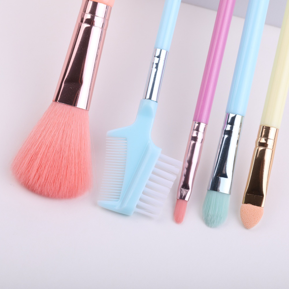 5-piece makeup brush set, eyeshadow brush, lip brush, blush brush, powder brush wholesale, concealer brush, beauty tool, multifunctional