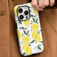 跨境防指纹爆款柠檬苹果17promax手机壳二合一菲林iPhone16保护套