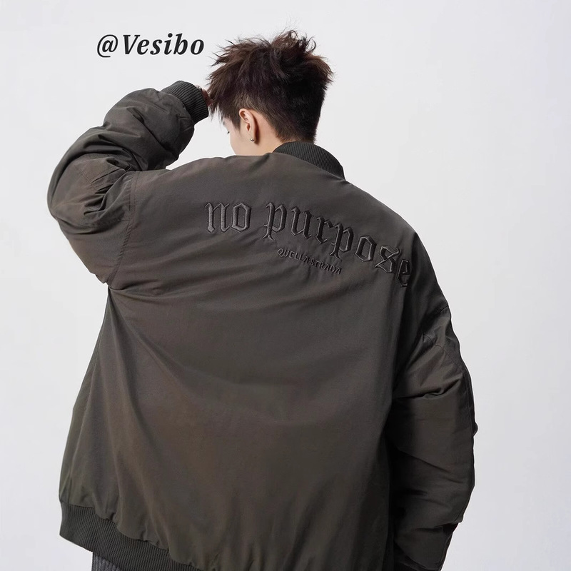 Spring New Men's Japanese Style Retro Embroidered Trendy Brand Couple's American Style Jacket Loose Casual All-match Aviator Jacket