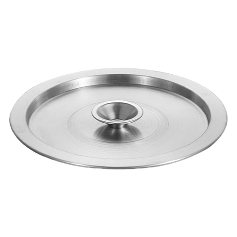 Stainless steel cover round thickened universal pot cover large barrel cover flat cover sink steel cover non-magnetic dust cover wholesale