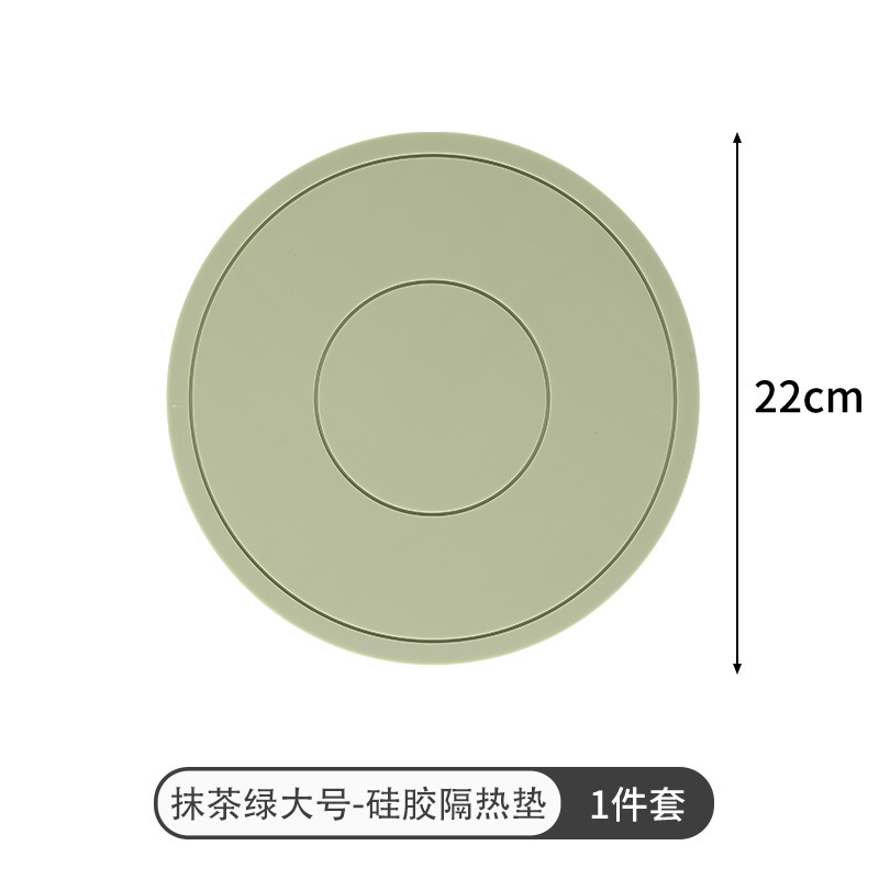 almohadilla de aislamiento térmico de silicona para tazones domésticos almohadilla de mesa de comedor resistente a altas temperaturas anti-escaldado de alta apariencia espesa almohadilla de comedor redonda antideslizante