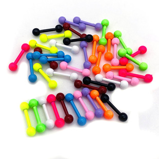 Cross-Border Painted Ear Bone Nails, Multi-Color Stainless Steel Barbell Earrings, Body Piercing Jewelry