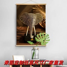 佛像观音心经西方三圣阿弥陀佛大势至菩萨挂轴卷轴挂画像壁画创意