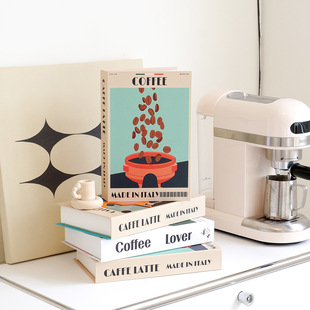 Cross-Border Simple Simulation Book Ornaments Fashion Abstract Illustration Coffee Table Decoration Book Hotel Model Room Fake Book Ornaments
