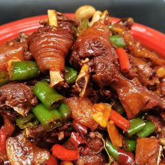 E [臨沂地鍋チキン] 汇源源臨沂地鍋チキン 1500g 1袋 500g スープ入り